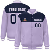 Custom Color Block Stitched Casual Sweatshirt Letterman Bomber Coats Personalized Letter And Number