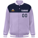 Custom Color Block Stitched Casual Sweatshirt Letterman Bomber Coats Personalized Letter And Number