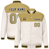 Custom Color Block Stitched Casual Sweatshirt Letterman Bomber Coats Personalized Letter And Number