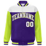 Custom Color Block Blend Windproof Baseball Jacket Outdoor Letterman Baseball Jacket