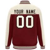 Custom Color Block Letterman Jackets Full-Snap Stitched baseball Jackets Personalized Letter and Number for Adult Youth S-6XL