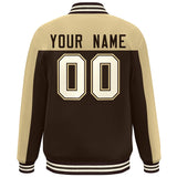 Custom Color Block Letterman Jackets Full-Snap Stitched baseball Jackets Personalized Letter and Number for Adult Youth S-6XL