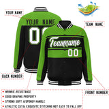 Custom Color Block Letterman Jackets Full-Snap Stitched baseball Jackets Personalized Letter and Number for Adult Youth S-6XL