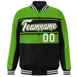 Custom Color Block Letterman Jackets Full-Snap Stitched baseball Jackets Personalized Letter and Number for Adult Youth S-6XL