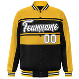 Custom Color Block Letterman Jackets Full-Snap Stitched baseball Jackets Personalized Letter and Number for Adult Youth S-6XL