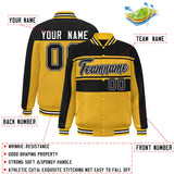 Custom Color Block Letterman Jackets Full-Snap Stitched baseball Jackets Personalized Letter and Number for Adult Youth S-6XL