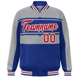 Custom Color Block Letterman Jackets Full-Snap Stitched baseball Jackets Personalized Letter and Number for Adult Youth S-6XL