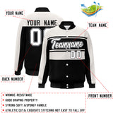 Custom Color Block Letterman Jackets Full-Snap Stitched baseball Jackets Personalized Letter and Number for Adult Youth S-6XL