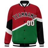 Custom Color Block Personalized Pattern Bomber Varsity Training Varsity Baseball Jacket For Men