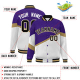 Custom Color Block Personalized Pattern Bomber Athletic Varsity Baseball Jacket For Men