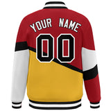 Custom Color Block Personalized Pattern Bomber Athletic Varsity Baseball Jacket For Men