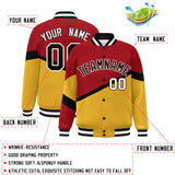 Custom Color Block Personalized Pattern Bomber Athletic Varsity Baseball Jacket For Men