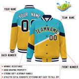 Custom Color Block Personalized Pattern Bomber Athletic Varsity Baseball Jacket For Men