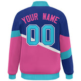 Custom Color Block Personalized Pattern Bomber Athletic Varsity Baseball Jacket For Men