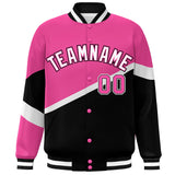 Custom Color Block Personalized Pattern Bomber Athletic Varsity Baseball Jacket For Men