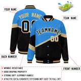 Custom Color Block Personalized Pattern Bomber Athletic Varsity Baseball Jacket For Men