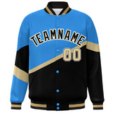 Custom Color Block Personalized Pattern Bomber Athletic Varsity Baseball Jacket For Men