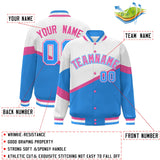 Custom Color Block Personalized Pattern Bomber Athletic Varsity Baseball Jacket For Men