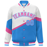 Custom Color Block Personalized Pattern Bomber Athletic Varsity Baseball Jacket For Men