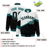 Custom Color Block Personalized Pattern Bomber Athletic Varsity Baseball Jacket For Men