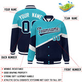 Custom Color Block Personalized Pattern Bomber Varsity Full-Snap Jacket Baseball Jacket For Men/Youth