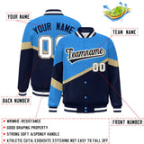 Custom Color Block Personalized Pattern Bomber Varsity Full-Snap Jacket Baseball Jacket For Men/Youth