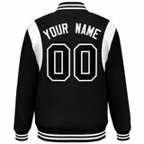 Custom Color Block Personalized Team Name Letterman Bomber Coat Full-Snap Baseball Jacket