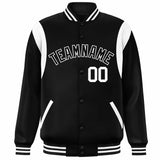 Custom Color Block Personalized Team Name Letterman Bomber Coat Full-Snap Baseball Jacket