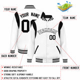 Custom Color Block Personalized Team Name Letterman Bomber Coat Full-Snap Baseball Jacket