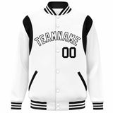 Custom Color Block Personalized Team Name Letterman Bomber Coat Full-Snap Baseball Jacket