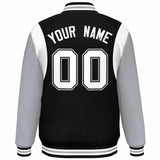 Custom Color Block Personalized Team Name Letterman Bomber Coat Full-Snap Baseball Jacket