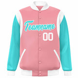 Custom Color Block Personalized Team Name Letterman Bomber Sportswear Baseball Jacket