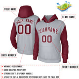 Custom Raglan Sleeves Hoodie Pullover Sweatshirts Design Team Sweatshirts