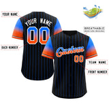 Custom Stripe Font Gradient Fashion Authentic Baseball Jersey