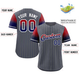 Custom Stripe Font Gradient Fashion Authentic Baseball Jersey