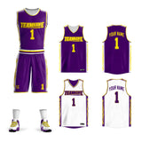 Custom Double Side Basketball Jersey Sets Team Uniform