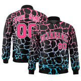 Custom Spot Full zip Baseball Jacket Stitched Text Logo for Adult