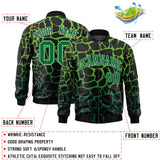 Custom Spot Full zip Baseball Jacket Stitched Text Logo for Adult