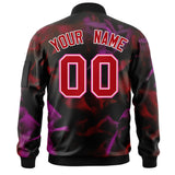 Custom Full-Zip Smooth Baseball Jackets Personalized Stitched Letters Logo for Men
