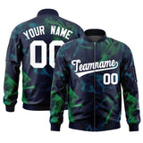 Custom Full-Zip Smooth Letterman Jackets Stitched Name Number Logo for Adult/Youth