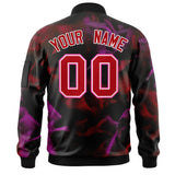 Custom Full-Zip Smooth Letterman Jackets Stitched Name Number Logo for Adult/Youth