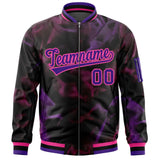 Custom Full-Zip Smooth Letterman Jackets Stitched Name Number Logo for Adult/Youth