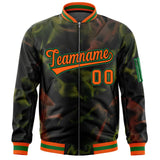 Custom Full-Zip Smooth Letterman Jackets Stitched Name Number Logo for Adult/Youth