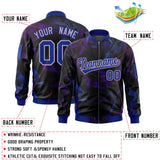 Custom Full-Zip Smooth Letterman Jackets Stitched Name Number Logo for Adult/Youth