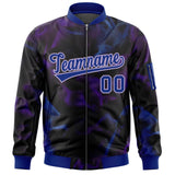 Custom Full-Zip Smooth Letterman Jackets Stitched Name Number Logo for Adult/Youth