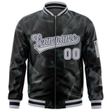 Custom Full-Zip Smooth Letterman Jackets Stitched Name Number Logo for Adult/Youth