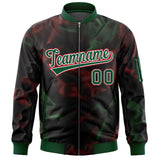 Custom Full-Zip Smooth Letterman Jackets Stitched Name Number Logo for Adult/Youth