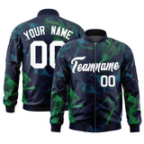 Custom Full-Zip Smooth Baseball Letterman Jackets Stitched Text Logo for Adult/Youth