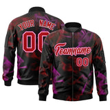 Custom Full-Zip Smooth Baseball Letterman Jackets Stitched Text Logo for Adult/Youth