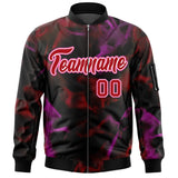 Custom Full-Zip Smooth Baseball Letterman Jackets Stitched Text Logo for Adult/Youth